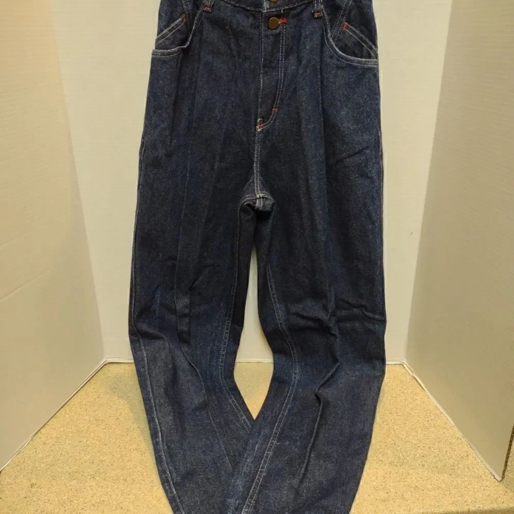 80s Vintage Osh Kosh Jeans Pleated 2 Button Zip 24" Waist - Picture 3 of 6